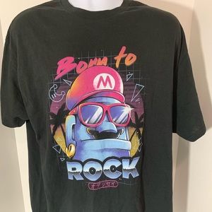 Tee Fury “Born to Rock” Mario Shirt Sz. XL